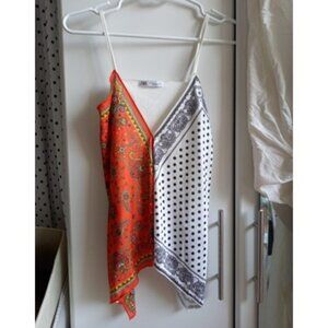 Zara Floral Print Spaghetti Strap top